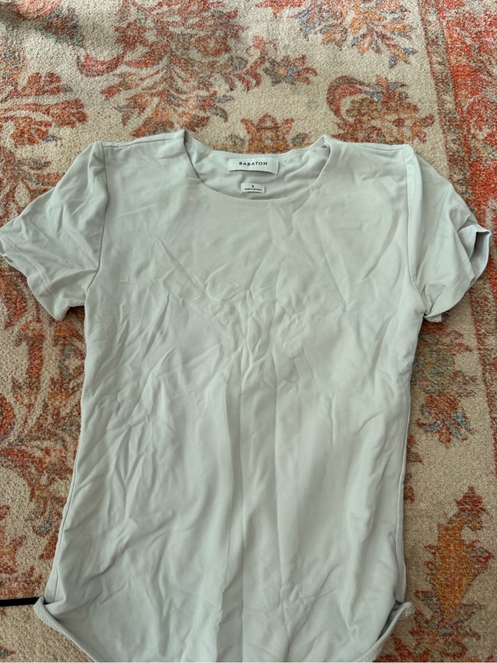 Babaton Light Gray Short Sleeve bodysuit